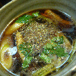 志美津や -  挽き立て山椒鴨汁に浸して啜る