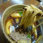 志美津や -  挽き立て山椒鴨汁に浸して啜る