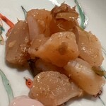 すが弥 - 小柱です。やま山葵とオカカで和えました