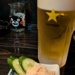 焼鳥 あばれん坊 - 生ビールとお通し