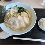 Ramen HONE LABO - 醤油豚骨(200g 3.5分)   ¥870
ライス80g(1杯は無料)