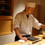 温石 - 七厘に向かう杉山店主