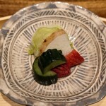 温石 - 香の物（白菜、胡瓜、赤蕪、長芋）