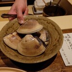 温石 - 焼津の蛤のお披露目