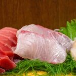 光寿司 - 2024.12 お好み刺身（本鮪中トロ、カンパチ、ツブ貝）