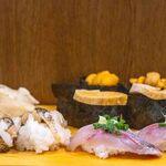 光寿司 - 2024.12 鮑（あわび）、ツブ貝、舞鶴産真鯵、あんきも軍艦、北海うに軍艦