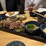 酒肴結 さかぐち - 牛カツ(2種のｿｰｽで:ﾀﾙﾀﾙ､ﾎﾟﾝ酢) ¥2,580