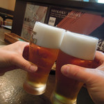 炭火焼酒亭ローリンストーン -  生ビール