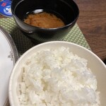 ちかさんの手料理 - 謎に少ない味噌汁。笑笑