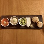 蕎麦おさめ - 前菜5点盛り