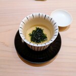兄弟寿し - アオサと梅の茶碗蒸し