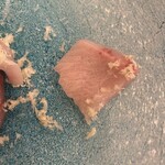 蕎麦割烹  倉田 - 氷見産鰤、ホタテ、　　山山葵掛け、蔓菜