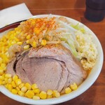 自家製麺 まる太 - 食券渡し時に｢平打ち｣変更、コールは｢オススメ｣