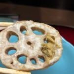 天ぷら はせ川 - 辛子レンコンにカスタマイズ　これは旨い