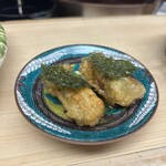 天ぷら はせ川 - 牡蠣の天ぷら　初めて食べました