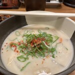 老虎苑 - 本日のかす汁は具材がそれほど多くなかった