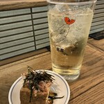 天ぷらスタンド 北吉 - 角ハイとお通し