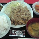 Higashiken -  豚生姜焼き定食 ８６４円也(税込)