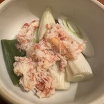 味工房 うえ川 - 蟹と下仁田葱の蒸し物