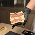 焼肉牛印 神楽坂店 - シャトーブリアンステーキサンド