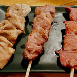 もつ家 いち - 「たん（180円）」「かしら（180円）」「がつ（180円）」