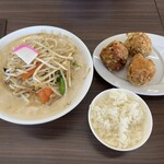 極濃湯麺 キントン 太田店 - 濃厚タンメン唐揚げセット