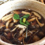 手打ち蕎麦　さとみ - きのこつけ汁