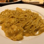 イタリア食堂 ブラーボ - 海老のクリームパスタ