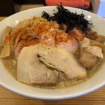 煮干らーめん 川むら - 背あぶら煮干らーめん1,200円+辛くする 100円