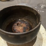 Auberge eaufeu - 蓮根餅　マッシュルームスープ