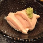 誠 - 今しか生で食べてはいけないホタテの白子(*☻-☻*)