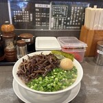 博多長浜らーめん いっき - ねぎちゃーしゅーめん+きくらげ+味玉