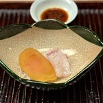 緒方 - クエ　鯛　カラスミ