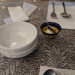 ロシア料理 チャイカ - ペリメニの取り皿