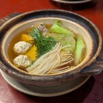 奈るみ庵 - 鳥団子と鯛の一人鍋(2024年12月)