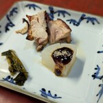 奈るみ庵 - 鳥もも肉の幽庵焼きと味噌掛け大根(2024年12月)
