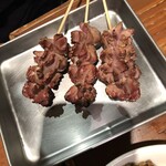 焼鳥 その日暮らし - 砂肝♡切れ目が入れてあってとっても丁寧な調理です♡