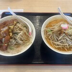 極濃タンメン イチラク - おわかりいただけるだろうか？右が『辣椒味噌』の色。