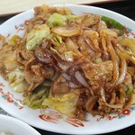 あさの食堂 - 肉、玉ねぎ、キャベツ、ピーマン