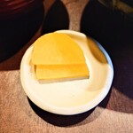 てんぷら石原 - 箸休めの"沢庵"は、瑞々しくて嬉しい存在。