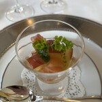 邸宅レストラン　雅俗山荘 - りんごとサーモンのマリネ