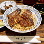 いば昇 本店 - 上鰻丼　ご飯の中にも鰻が居ました