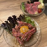 焼肉 たて×よこ 大阪本町本店 - ユッケ♡♡ᵕ̈*⑅