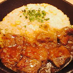 洋食 ビッグシェフ - サイコロステーキ＆ピラフ
