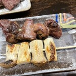 やきとり31 - 白レバー、エリンギ