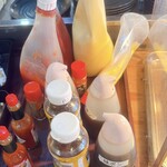 ちがさき倶楽部 - 共有の調味料(七味、ポン酢、マヨネーズ、ケチャップ、ソース、タバスコ)