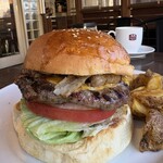 エーエス クラシックス ダイナー - 『Bacon Cheese Burger¥2,050』 『lunch drink¥220』