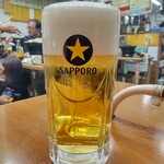 ジンギスカン羊はち - 乾杯。サッポロ黒ラベル生ビール♪ ¥600