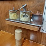 ジンギスカン羊はち - 生姜、ニンニク、一味、白胡麻を、お好みでブレンド