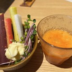彩の国レストラン - 野菜のディップとスムージー